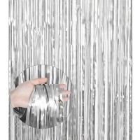 Шторка для фотозоны матовая 1х2м серебро