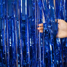 Шторка для фотозоны 1х2м синяя