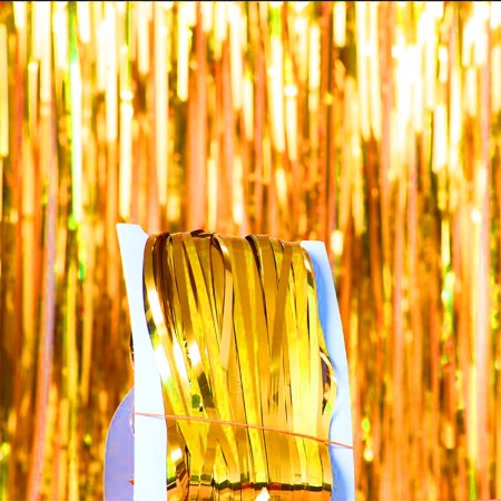 Шторка для фотозоны 1х2м золото