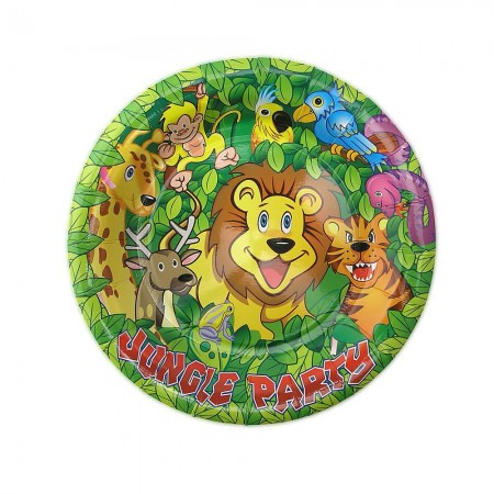Бумажные тарелки диам. 18см Джунгли (уп. 10шт)