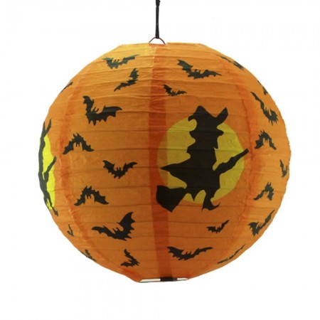 Подвесной декор 20см Ведьма (оранжевый)