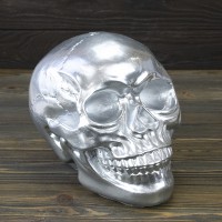 Череп копилка M 8945 (серебряный)