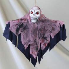 Декор для хэллоуина Мрачный Жнец (65см) темно-синий с розовым 13289