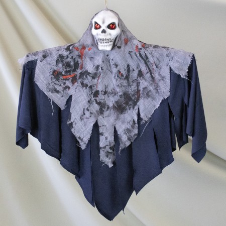 Декор для хэллоуина Мрачный Жнец (75см) темно-синий с серым 13292