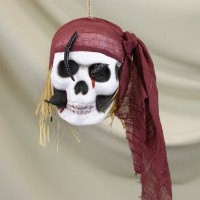 Декор подвесной череп Пират 13800 (бордовый)