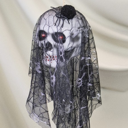 Декор підвісний череп Чорна вдова 13804 (чорний з білим)