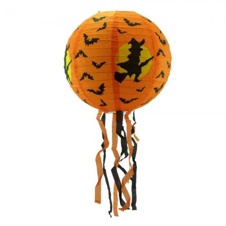 Підвісний декор 40см Відьма (помаранчевий)