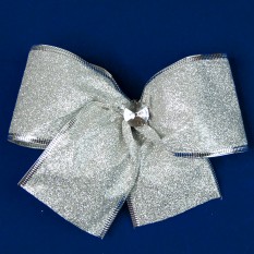Бант рождественский серебро 1шт 10469