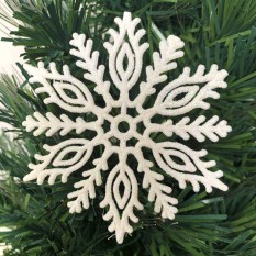Прикраса Сніжинка Ажурний візерунок 11х11см (уп. 10шт) 10464