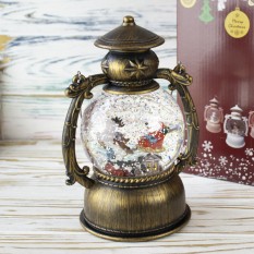 Ліхтар Новорічний LED музичний 21см 1293603 на батарейках та USB