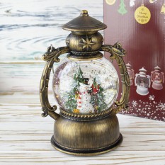 Ліхтар Новорічний LED музичний 21см 1293804 на батарейках та USB