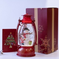 Ліхтар Новорічний LED музичний 23 см 12939 на батарейках та USB