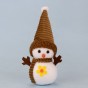 Декор новогодний Снеговик 20см с желтым цветочком