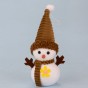 Декор новогодний Снеговик 20см с желтым цветочком