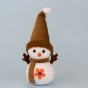 Декор новорічний Сніговик 20см з оранжевою квіточкою