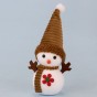 Декор новорічний Сніговик 20см з червоною квіточкою
