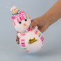 Декор новогодний Снеговик 20см в шапочке розовой