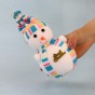 Декор новогодний Снеговик 20см в шапочке голубой
