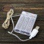 Гирлянда Роса светодиодная LED на батарейках и USB 5м