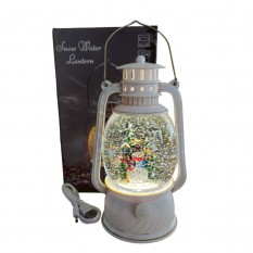 Фонарь Новогодний LED музыкальный 21см 13339 на батарейках и USB