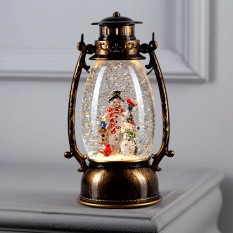 Фонарь Новогодний LED музыкальный 23 см 13342 на батарейках и USB