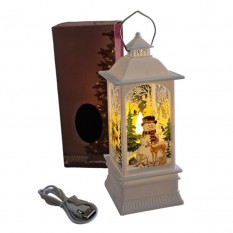 Фонарь Новогодний LED 20 см 13343 на батарейках и USB