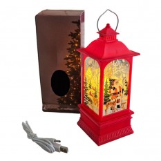 Фонарь Новогодний LED 20 см 13344 на батарейках и USB