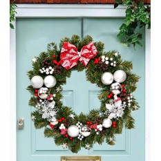 Різдвяний вінок 45см НОВОРІЧНЕ ДИВО 9235