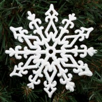 Украшение Снежинка Морозный узор 11х11см (уп. 10шт) 8155