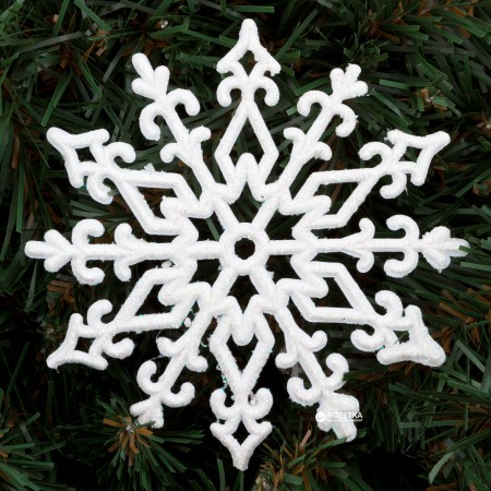 Украшение Снежинка Морозный узор 11х11см (уп. 10шт) 8155