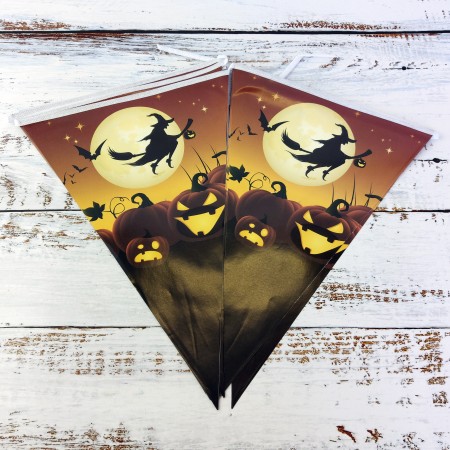 Гирлянда Хэллоуин флажки №18