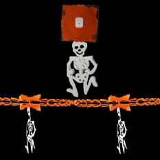 Гирлянда 3D Хэллоуин с подвеской Скелет