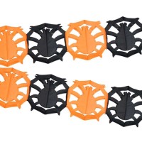 Гирлянда 3D Хэллоуин Паук с паутиной