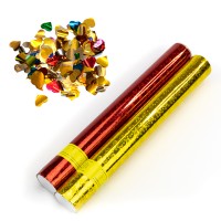 Хлопушка пневматическая 40см с сердечками (микс)