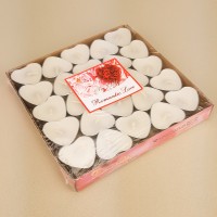 Свічки плаваючі Серце (уп. 50шт) білі