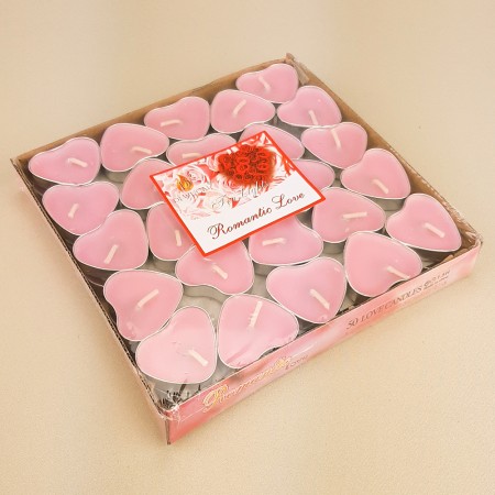 Свічки плаваючі Серце (уп. 50шт) рожеві