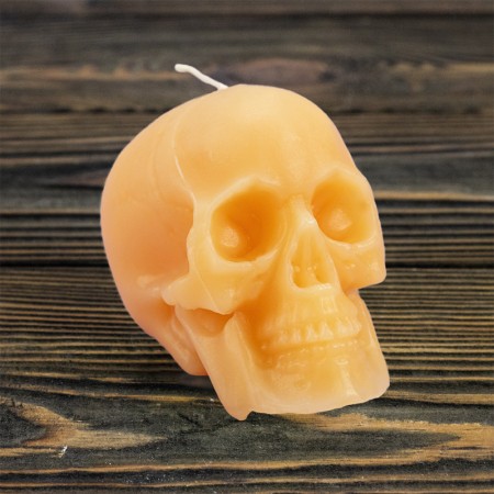 Декоративная свеча фигурная Череп 13017 (телесная)