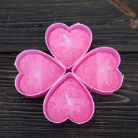 Свічки плаваючі Серце (уп. 4шт) рожеві