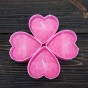 Свечи плавающие Сердце (уп. 4шт) розовые