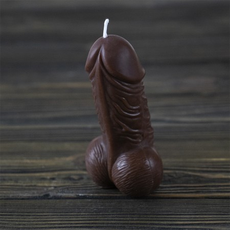 Декоративная восковая свеча Вилли 13846 (шоколад)