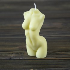 Декоративная восковая свеча силуэт Женщины 13847 (шампань)