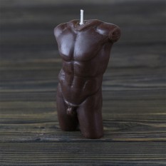 Декоративная восковая свеча торс Мужчины 13850 (шоколад)