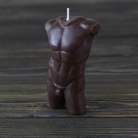 Декоративная восковая свеча торс Мужчины 13850 (шоколад)