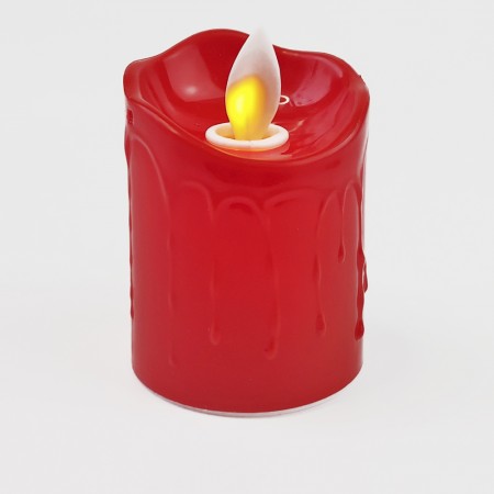 Свічка LED Живе полум'я світня 7х5см (червона)