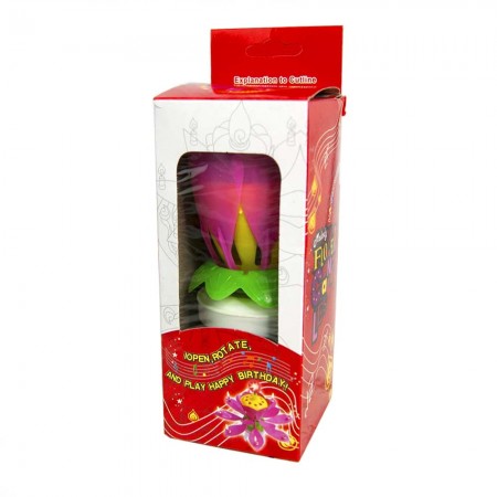 Свічка для торта FLOVER музична обертова 14см
