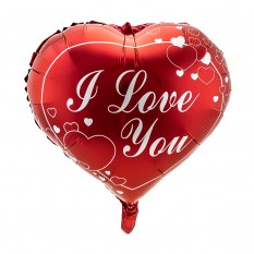 Шар 45см Сердечко с принтом 13133 (1шт)