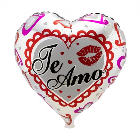 Шар 45см Сердечко с принтом 13137 (1шт)