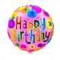 Шар 45см круглый Happy Birthday Ассорти (уп. 12шт)