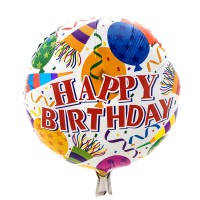 Кулька 45см кругла Happy Birthday 13141 (1шт)