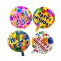 Шар 45см круглый Happy Birthday Ассорти (уп. 12шт)